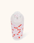 Cherry Sweet Glass Water Bottle with Bamboo Lid