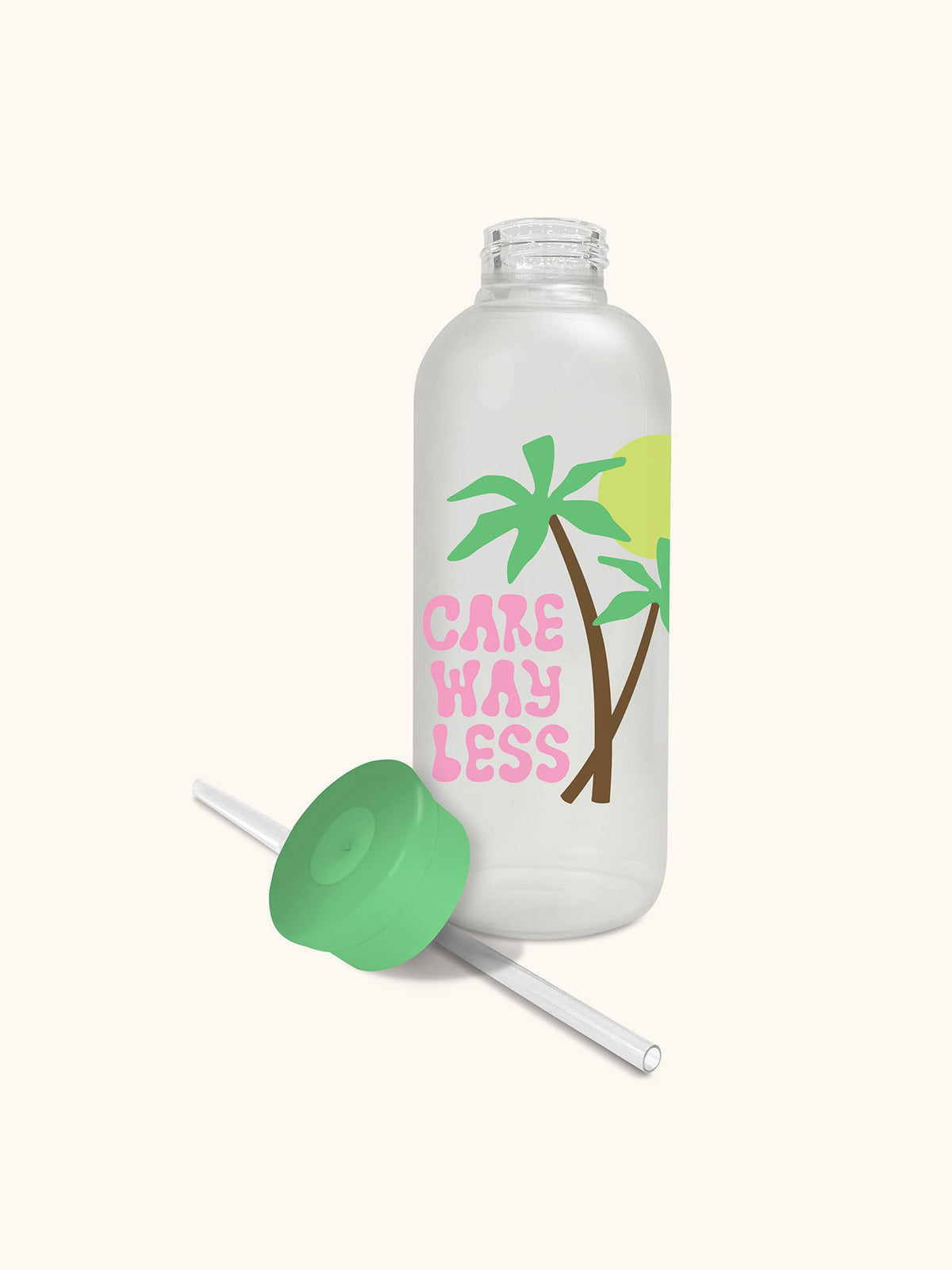 Care Way Less Glass Water Bottle with Straw – Studio Oh!