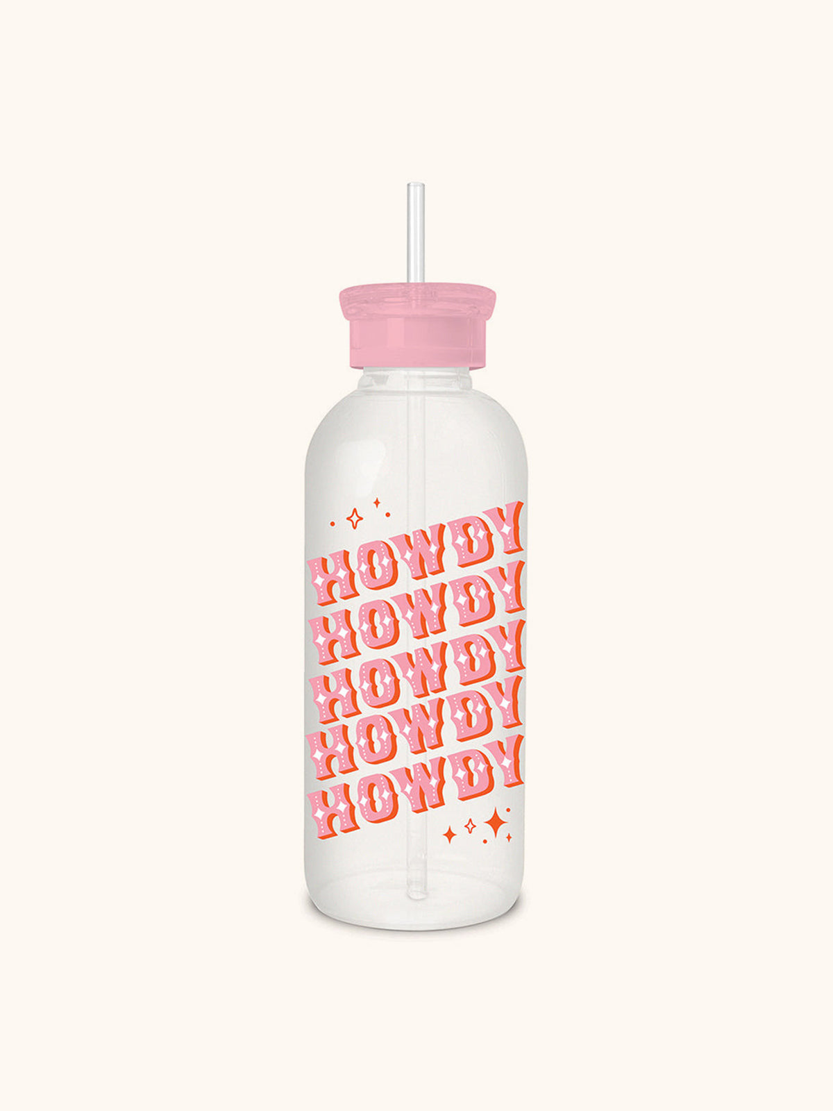 Howdy Partner Glass Water Bottle with Straw – Studio Oh!