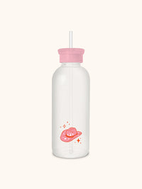 Howdy Partner Glass Water Bottle with Straw