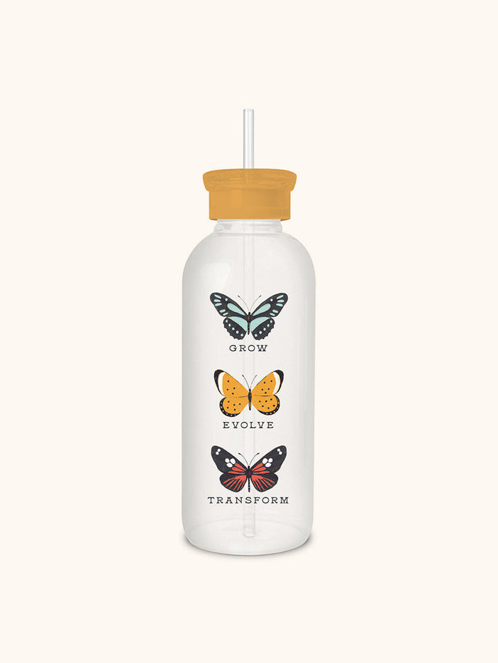 Daisies Baby Blue Water Bottle by STUDIO MORE