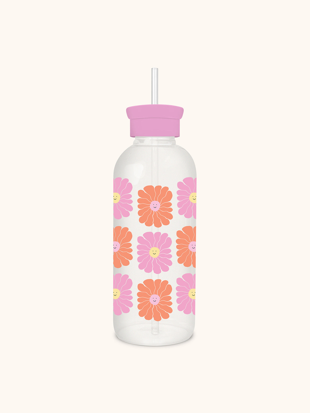 Just for Grins Glass Water Bottle with Straw – Studio Oh!
