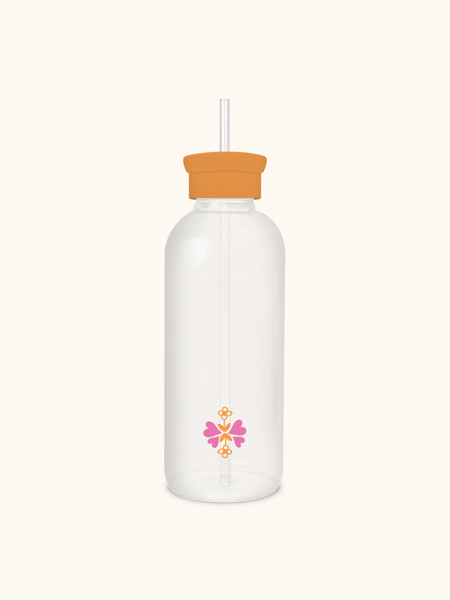 Lucky You Glass Water Bottle with Straw