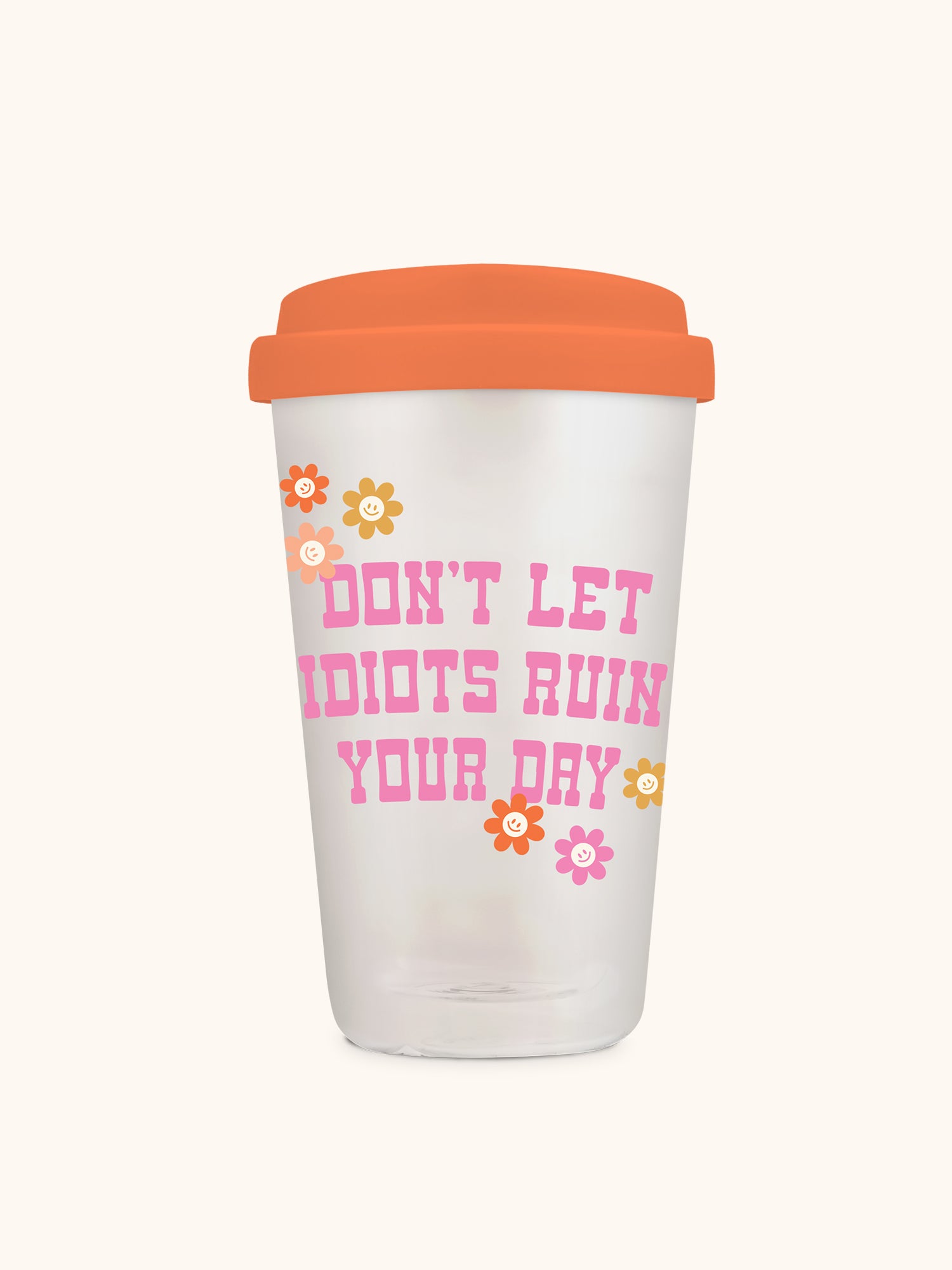 Don't Let it Ruin Your Day Glass Coffee Tumbler - Thumbnail 2