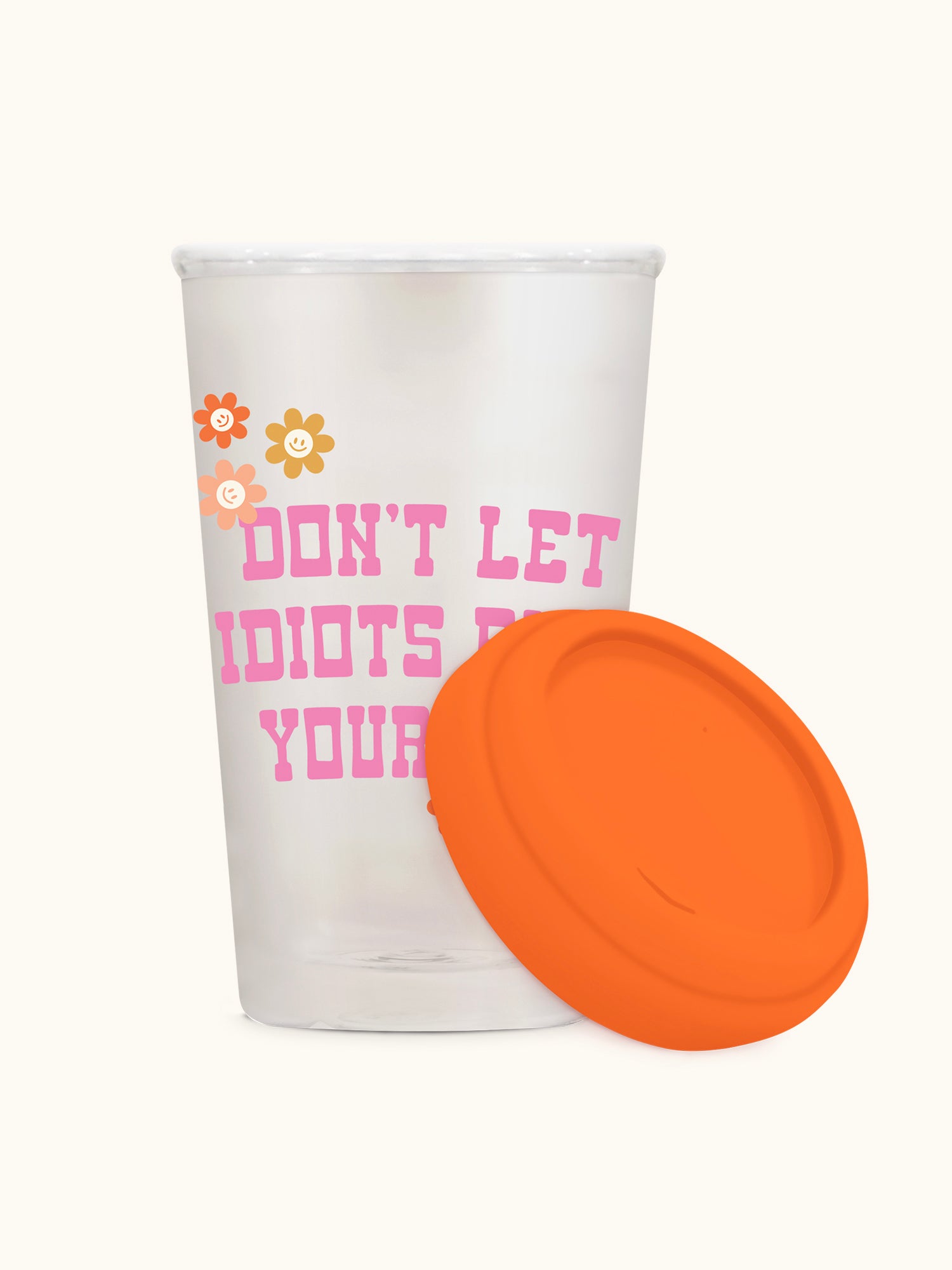 Don't Let it Ruin Your Day Glass Coffee Tumbler