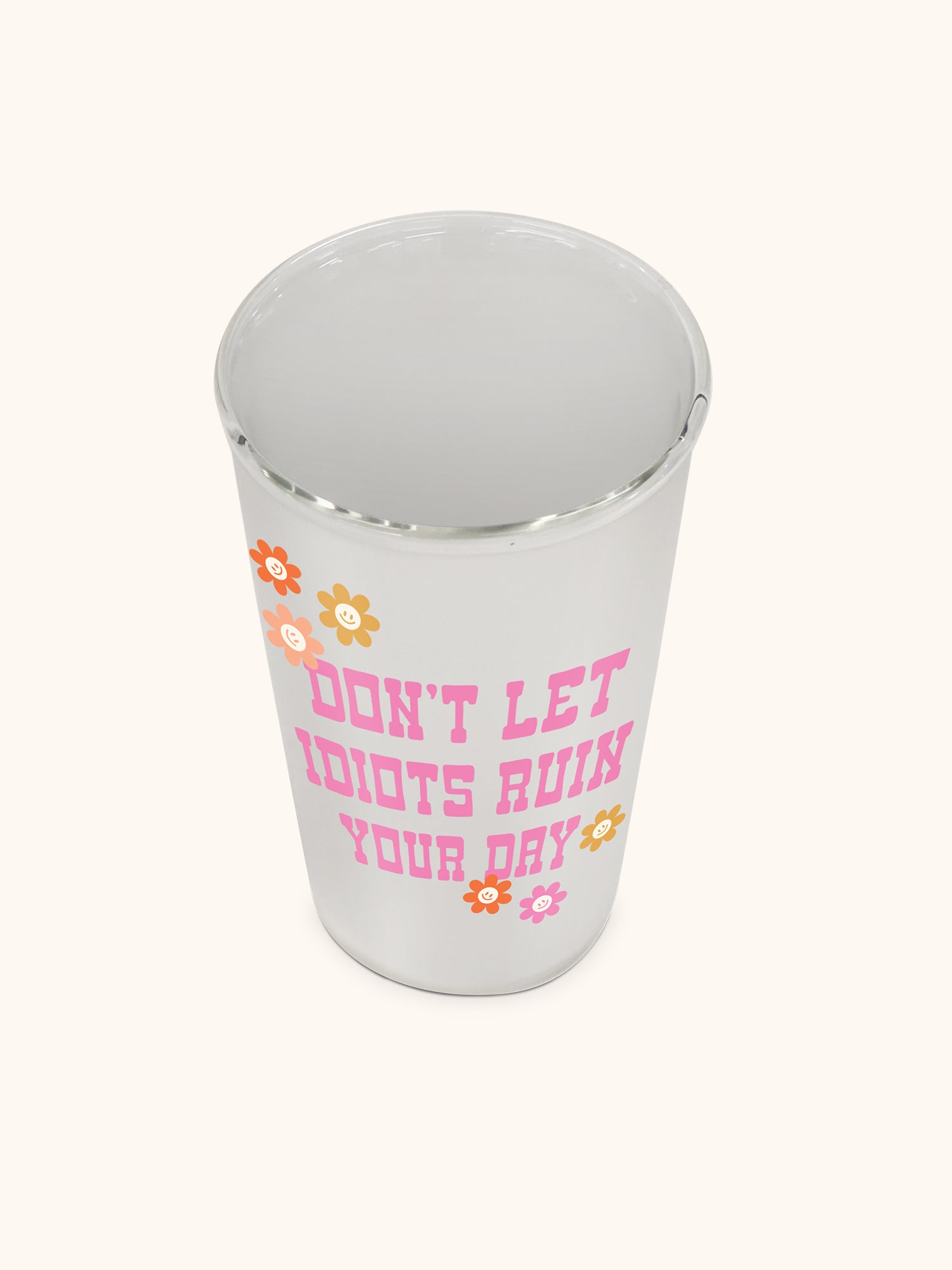 Don't Let it Ruin Your Day Glass Coffee Tumbler - Thumbnail 3
