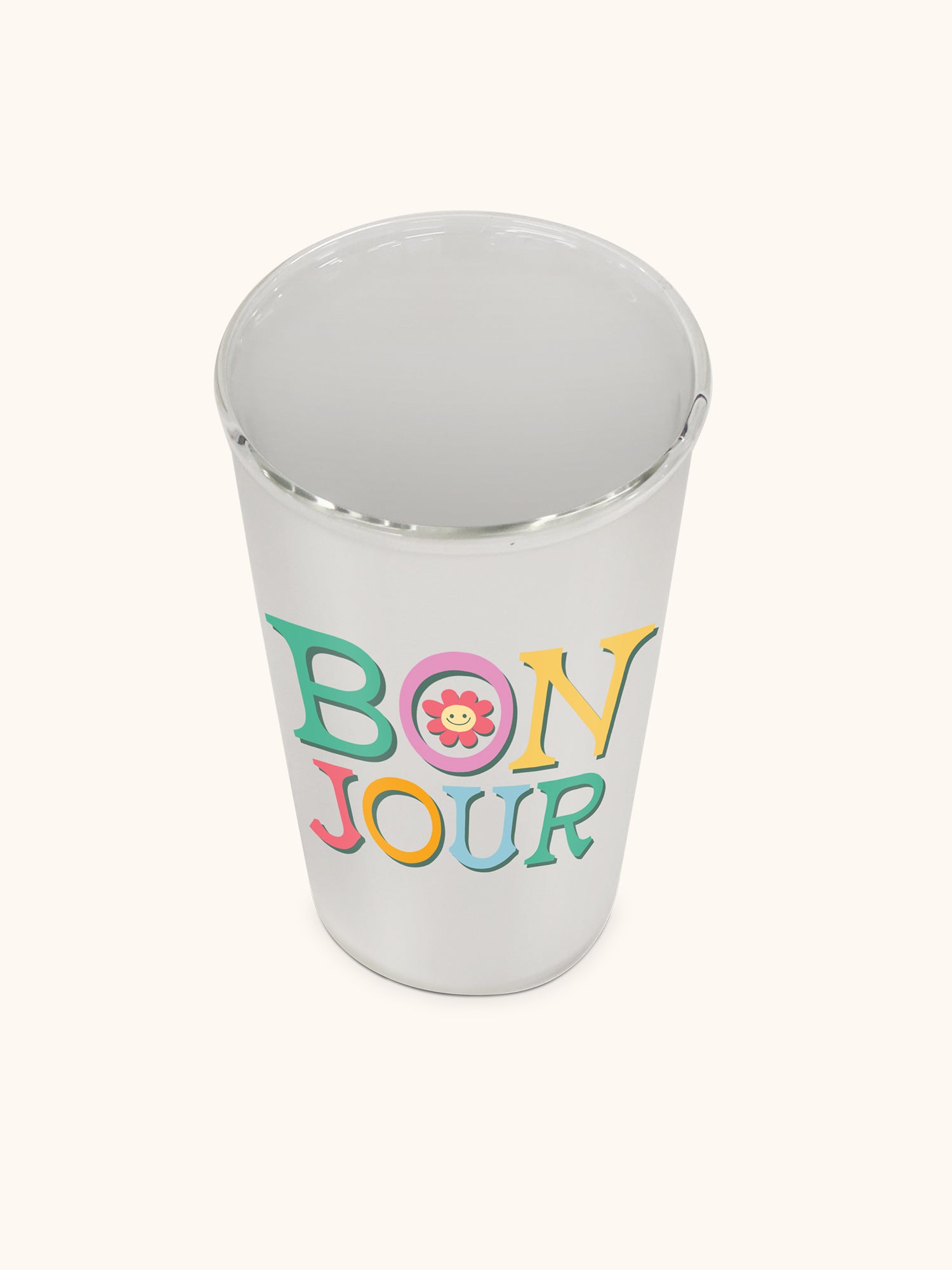Bonjour Glass Coffee Tumbler - Thumbnail 4