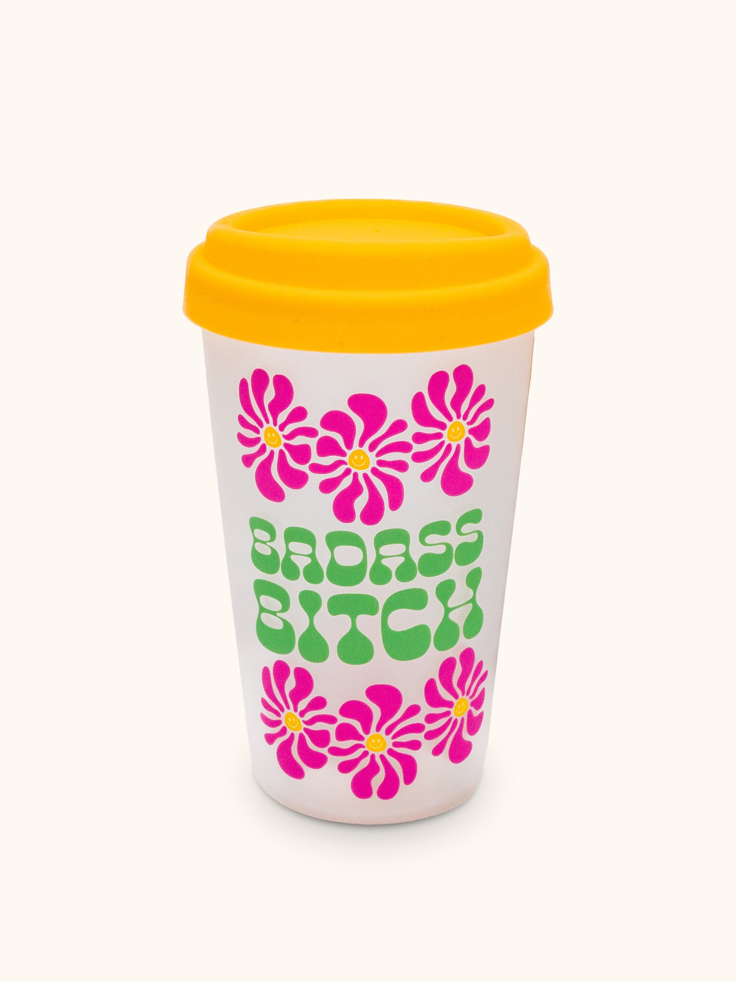 Badass Bitch Glass Coffee Tumbler - Thumbnail 3