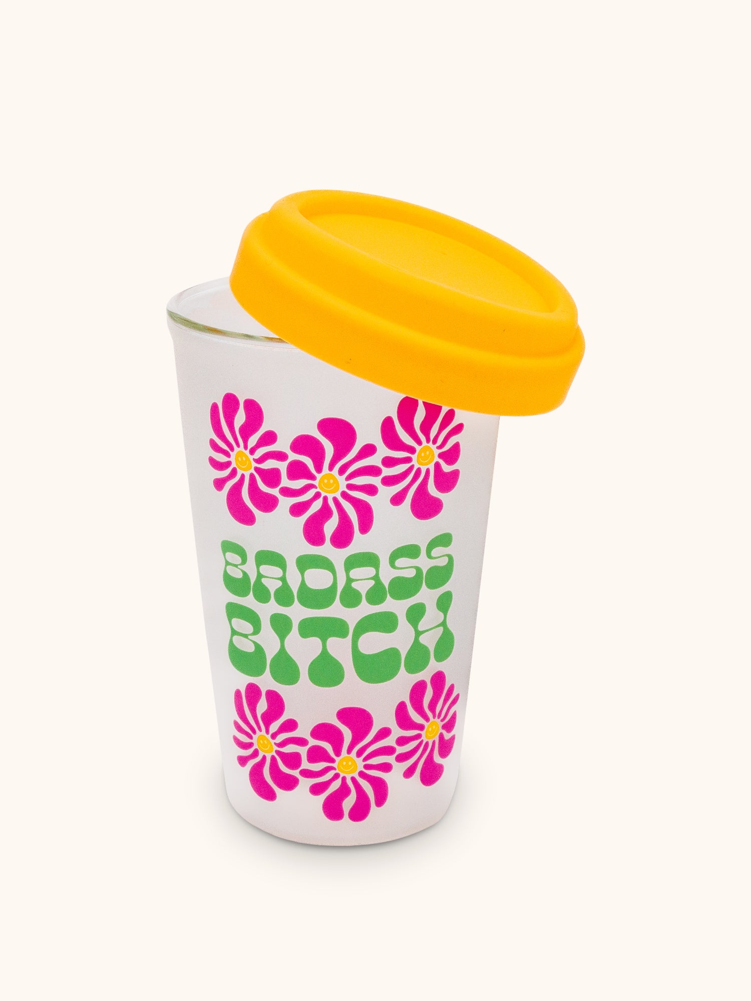 Badass Bitch Glass Coffee Tumbler - Thumbnail 4