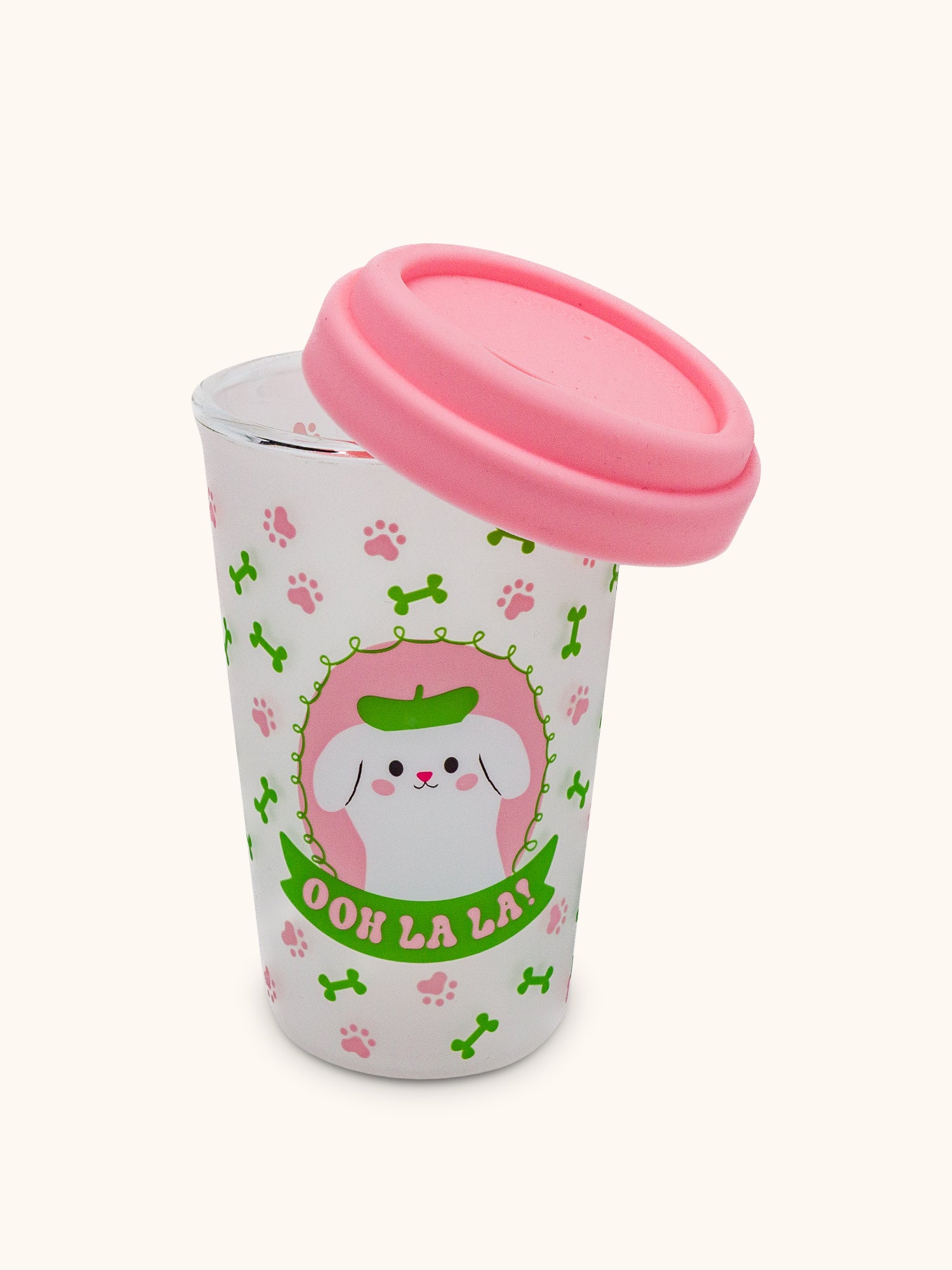 Ooh La La Pooch Glass Coffee Tumbler