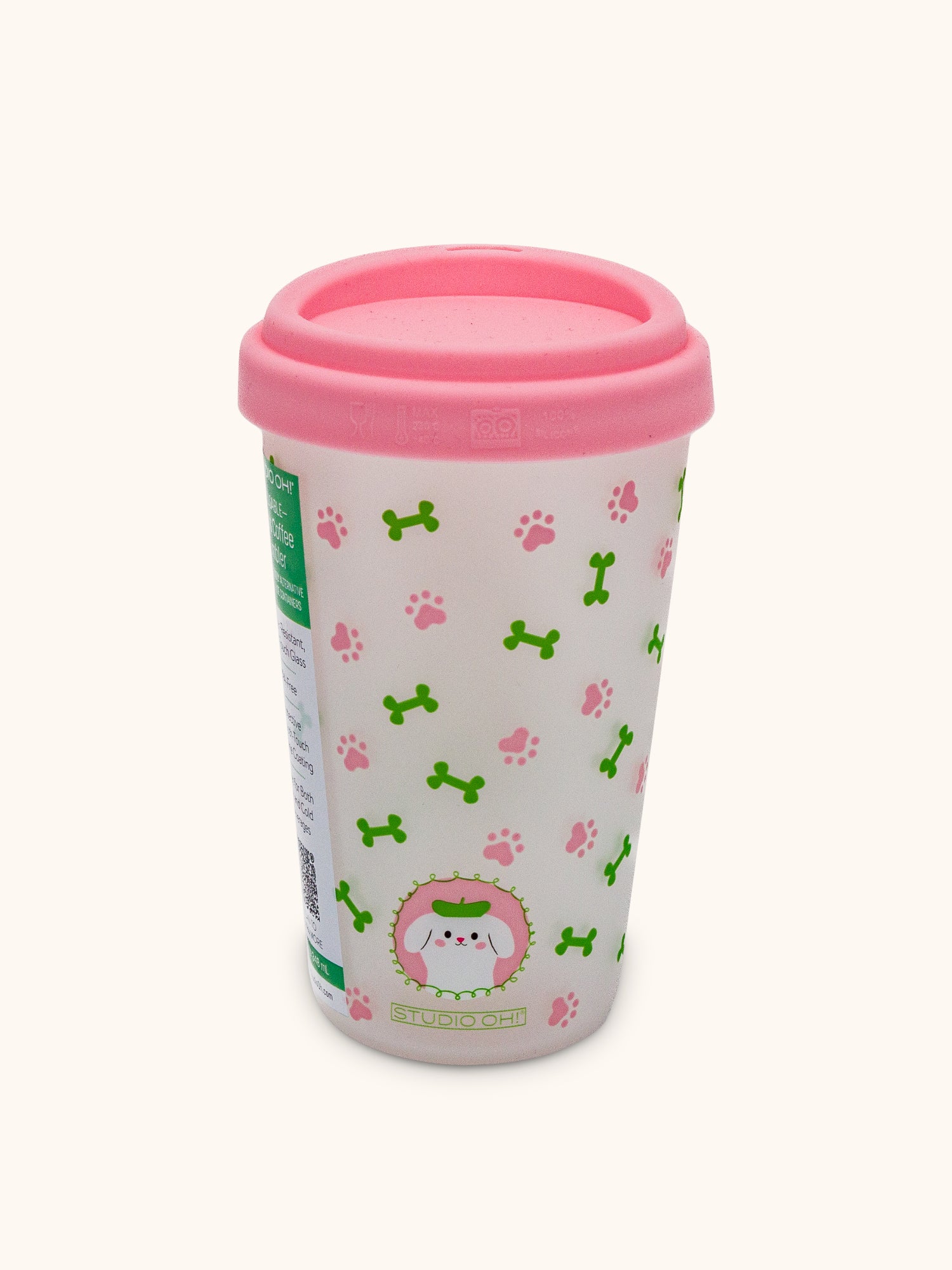 Ooh La La Pooch Glass Coffee Tumbler - Thumbnail 3
