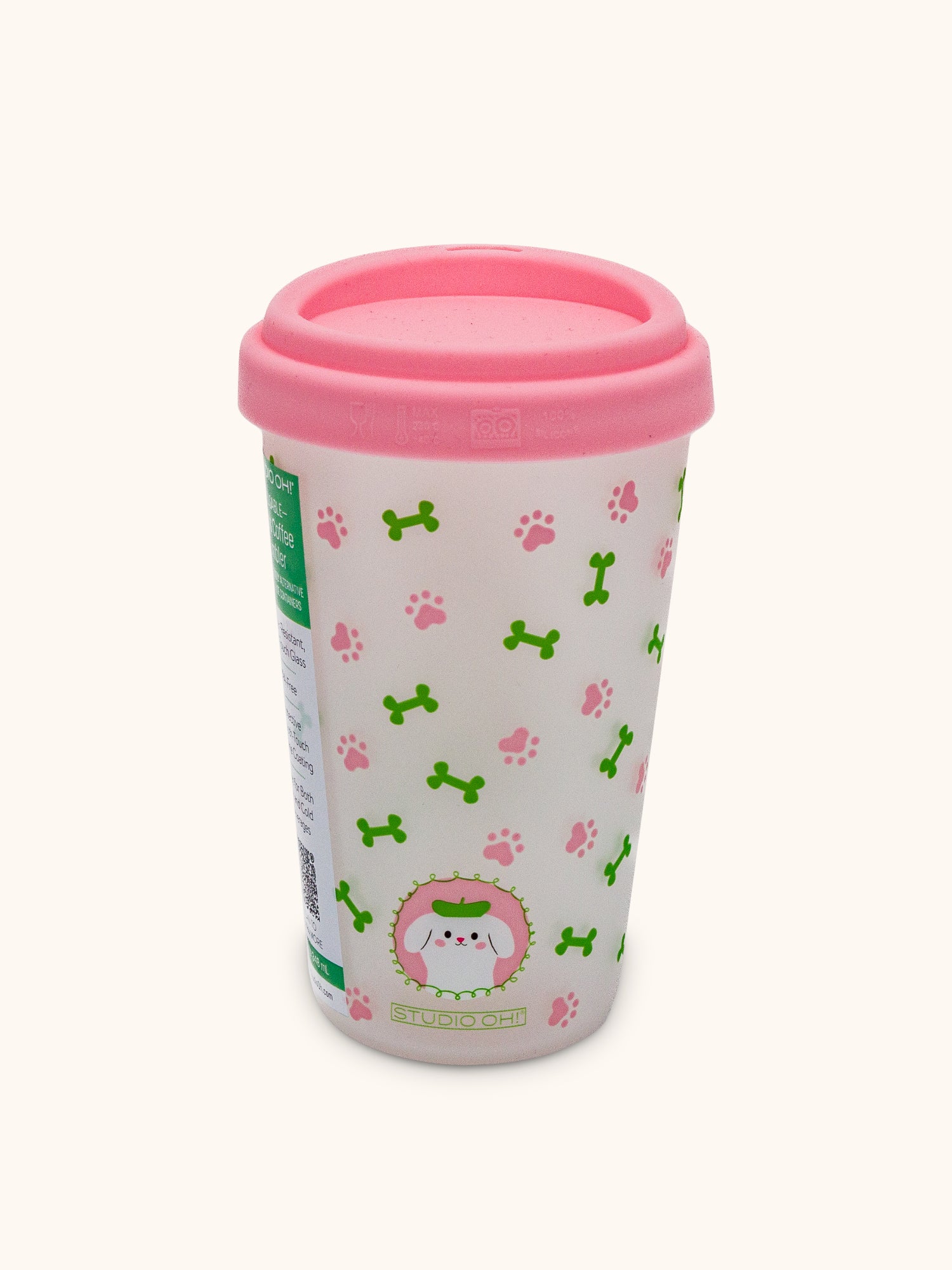 Ooh La La Pooch Glass Coffee Tumbler