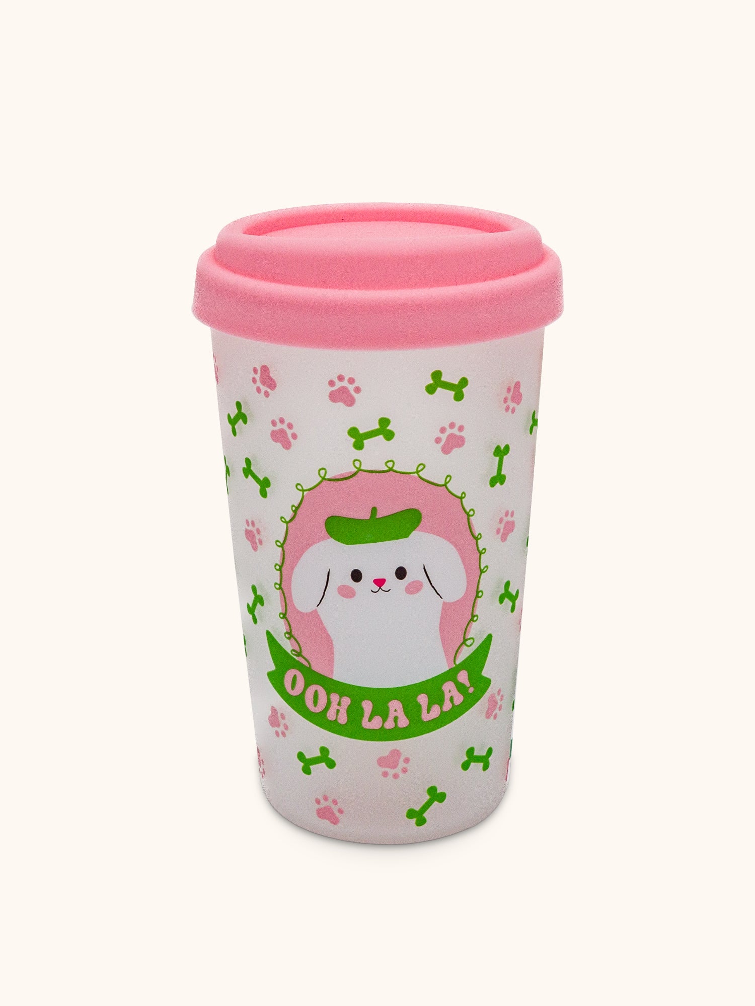 Ooh La La Pooch Glass Coffee Tumbler