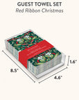 Red Ribbon Christmas Guest Towel Set