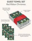 Red Ribbon Christmas Guest Towel Set