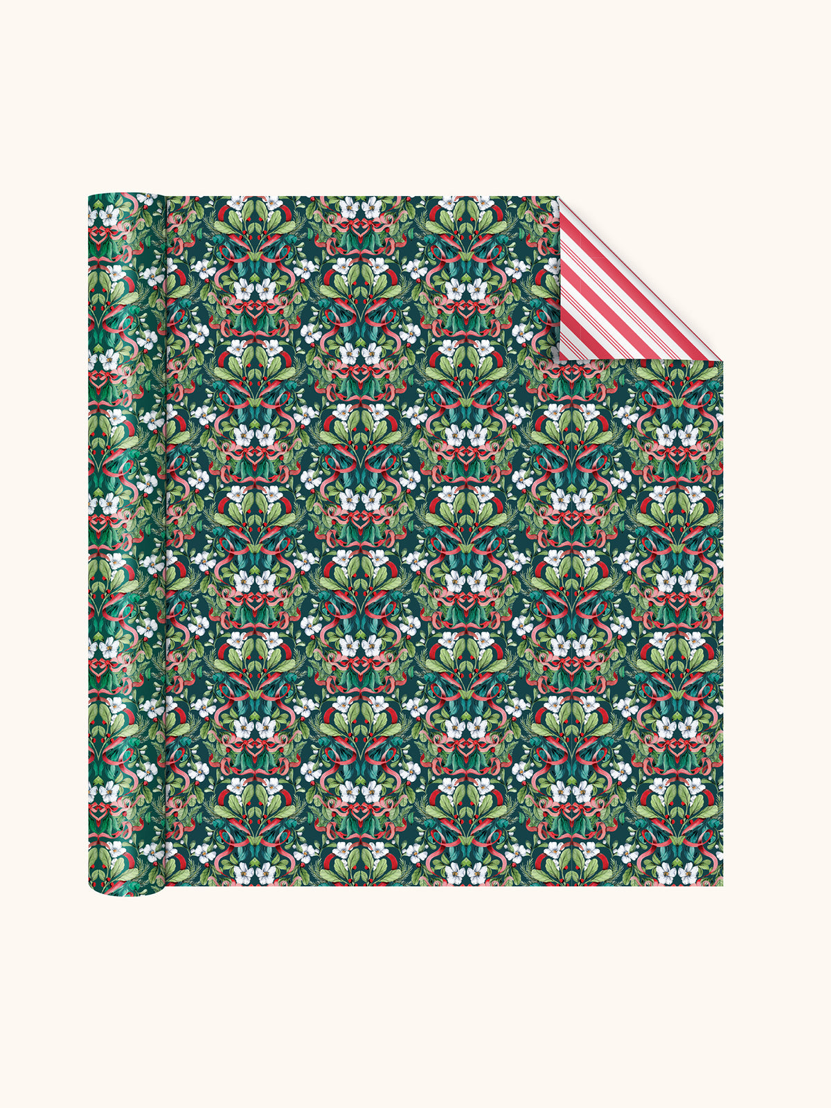 Red Ribbon Christmas Reversible Gift Wrap