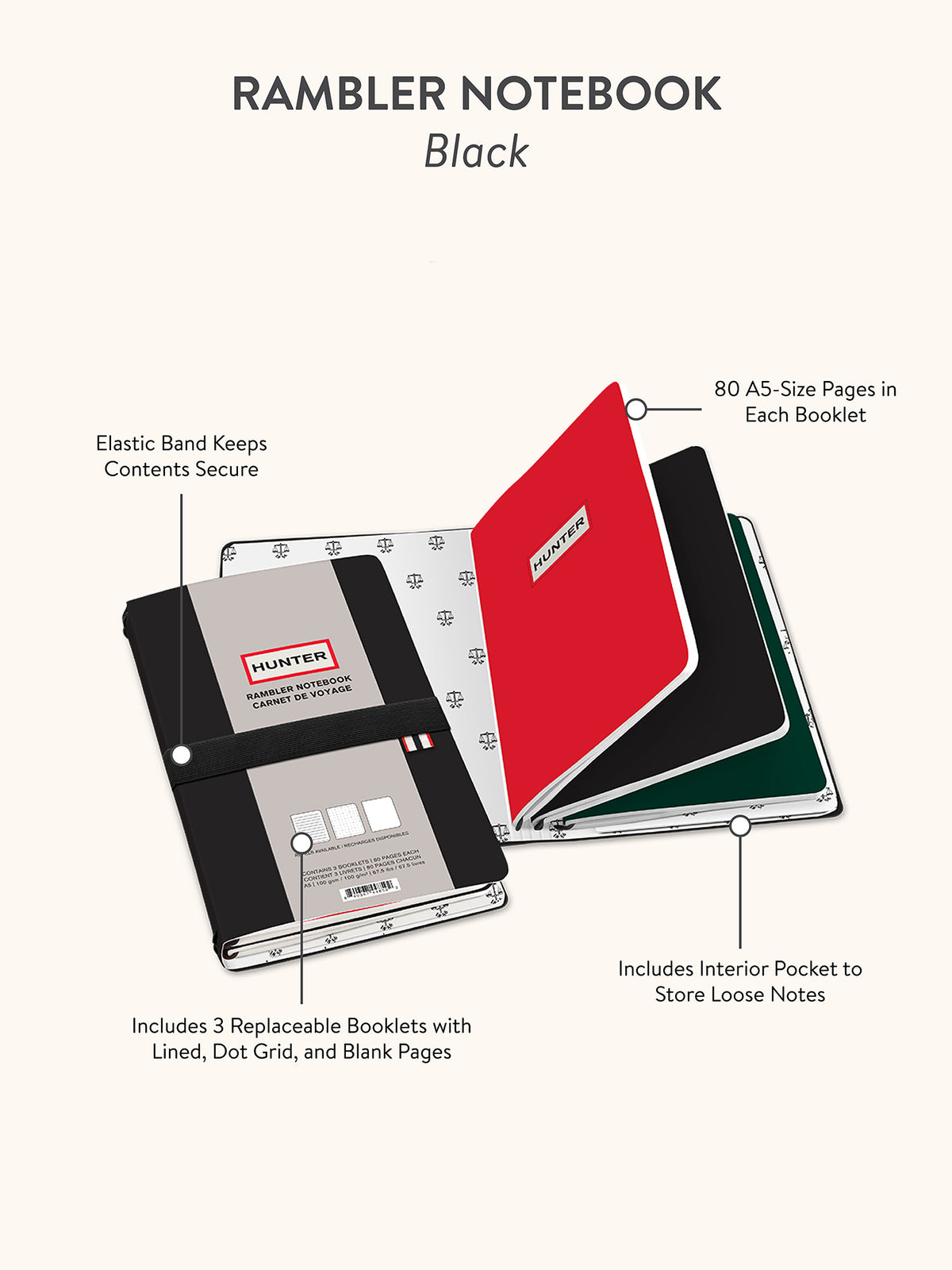Boot Notebook. Amazon Hunter Black Rambler Refillable Notebook – Studio Oh!