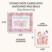 Keep Blossoming Note Card Set with Wax Seal