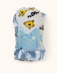 Mr. Happy Reversible Blanket rolled up with tag