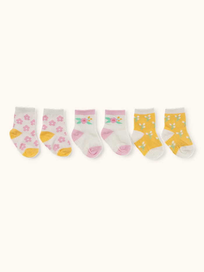 Baby Sock Trios - Sweet Daisy