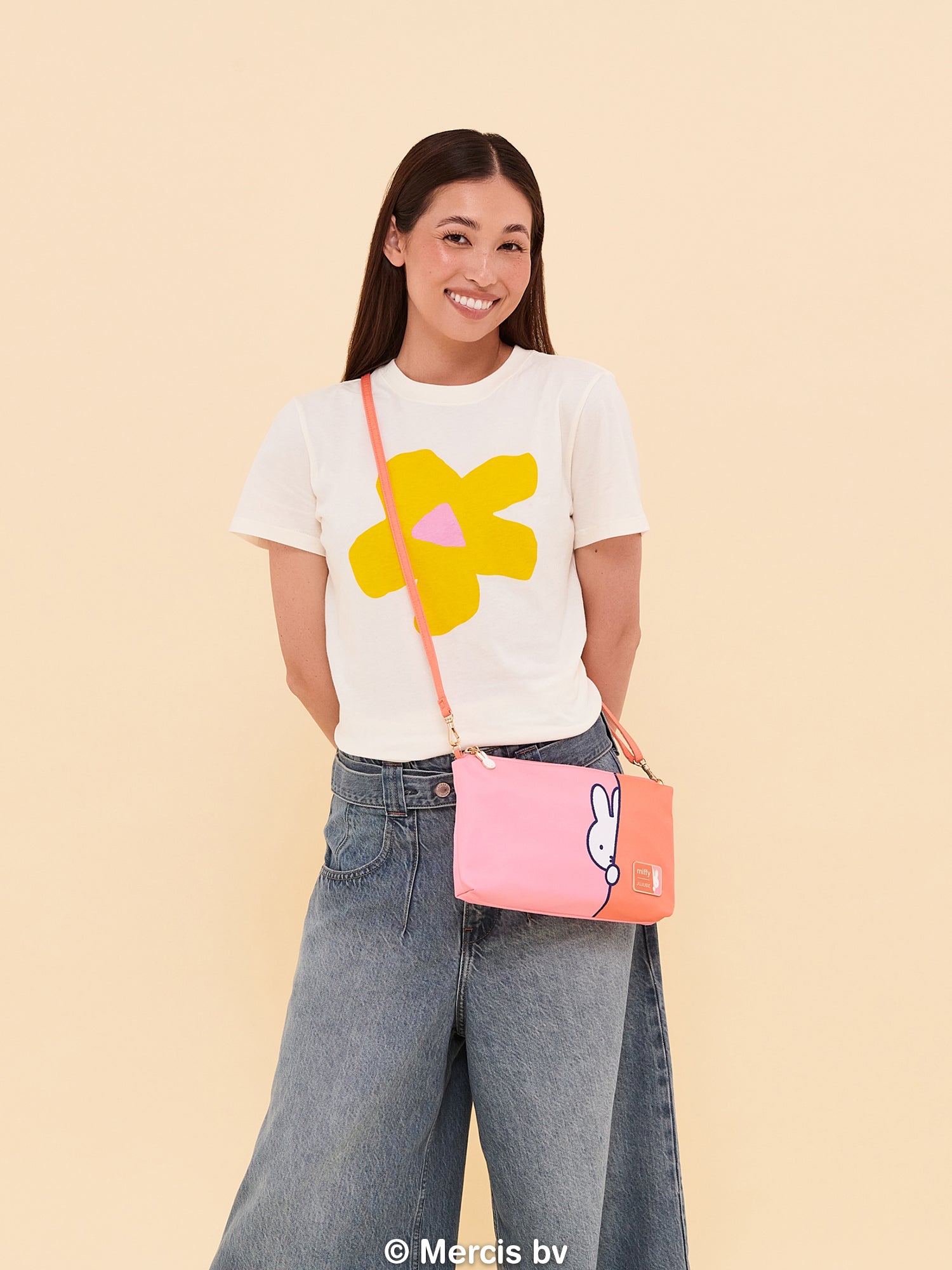 JuJuBe Miffy Flower Fields Be Quick Clutch - Pink &amp; Orange