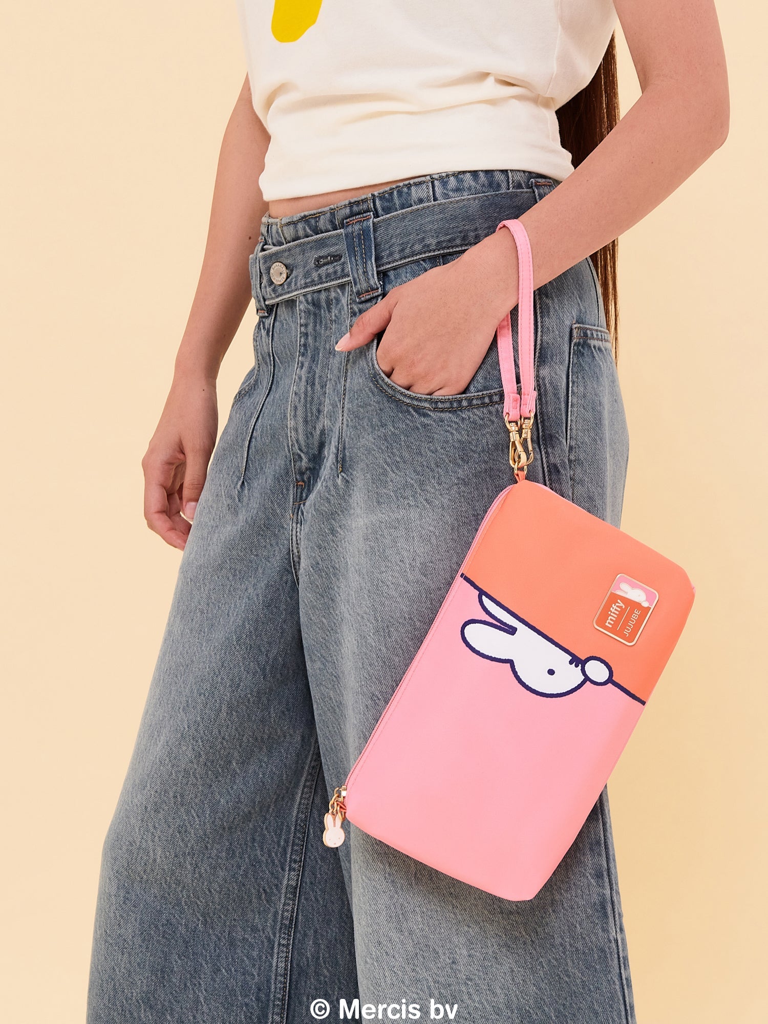 JuJuBe Miffy Flower Fields Be Quick Clutch - Pink &amp; Orange