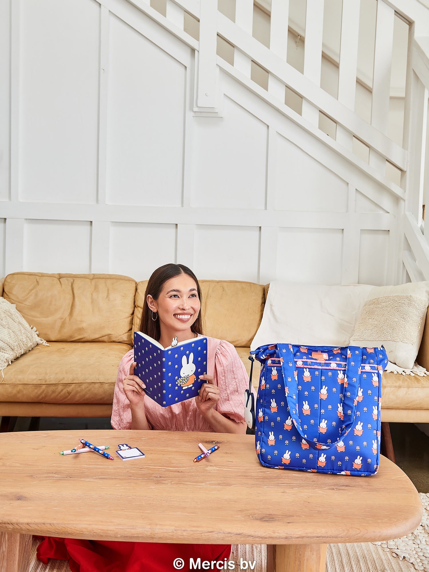 JuJuBe Miffy Flower Fields Be Light Tote Bag - Blue &amp; Orange