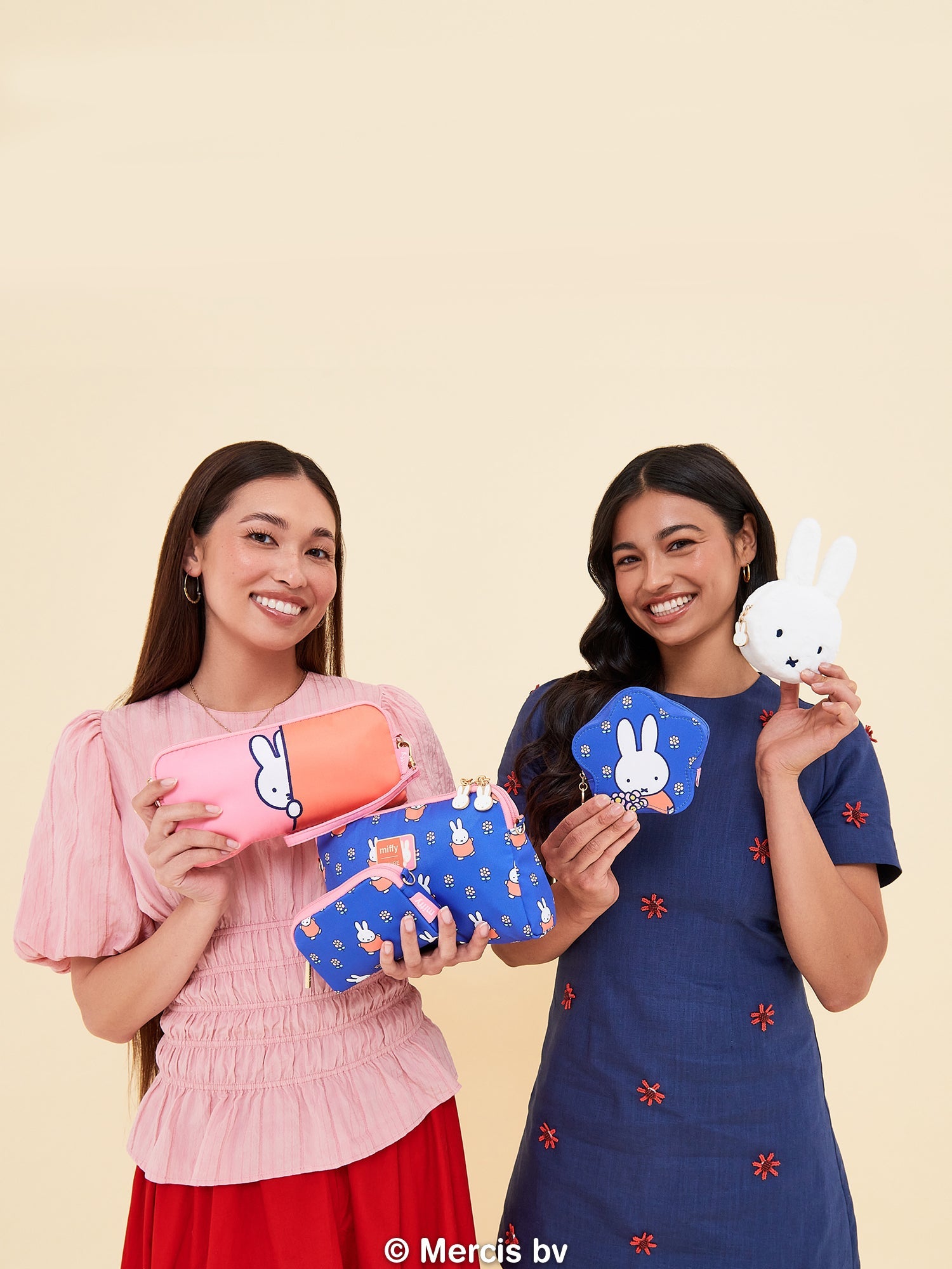 JuJuBe Miffy Flower Fields Be Set 3-Piece Pouch Set - Blue &amp; Orange