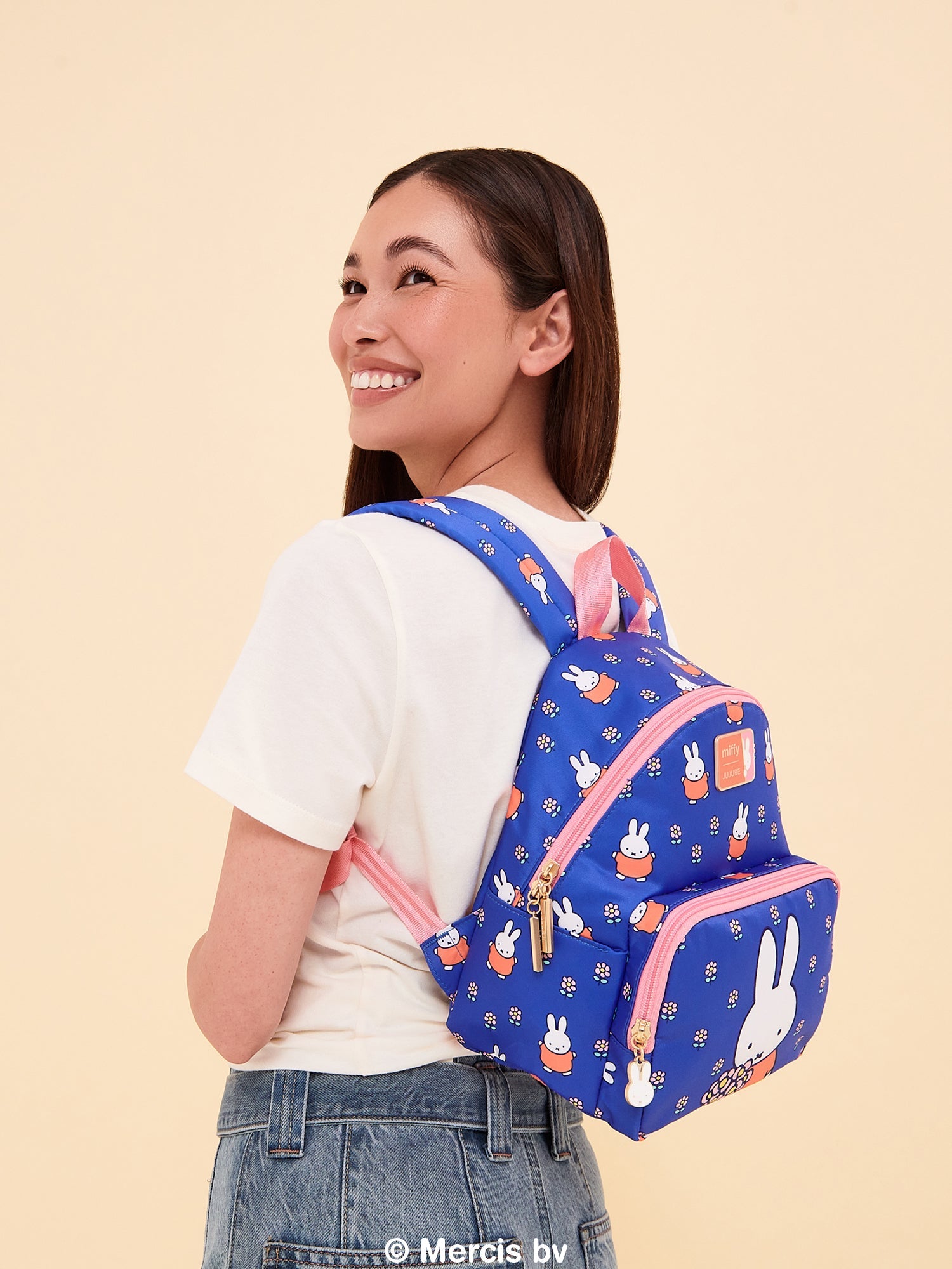 JuJuBe Miffy Flower Fields Everyday Mini Backpack - Blue &amp; Orange