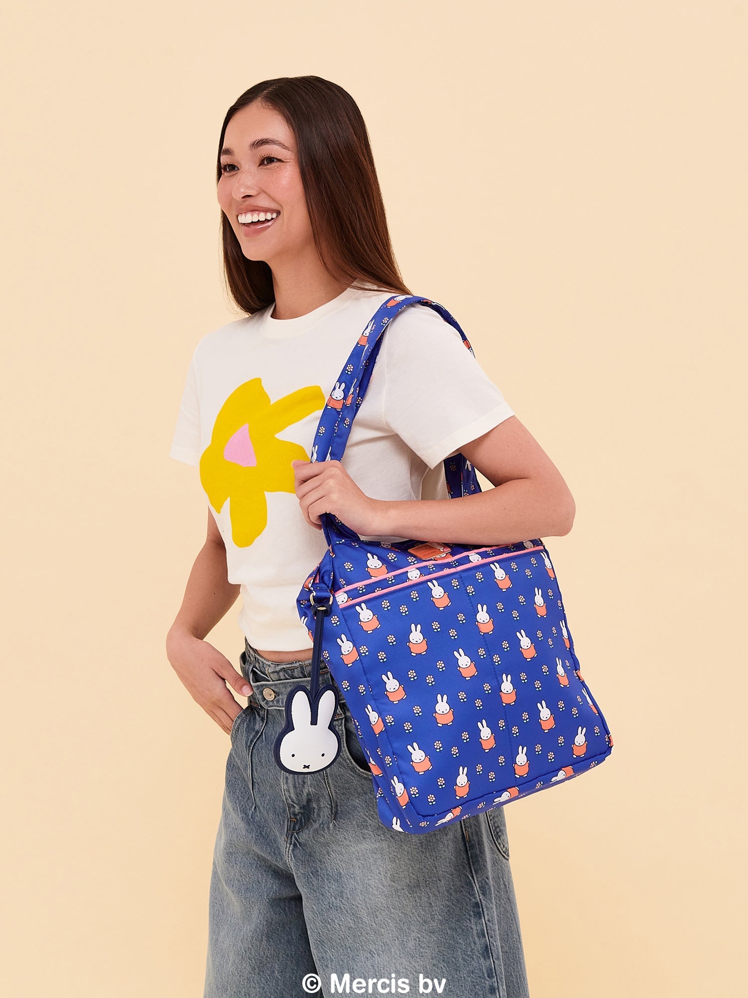 JuJuBe Miffy Flower Fields Be Light Tote Bag - Blue &amp; Orange