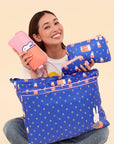 JuJuBe Miffy Flower Fields Super Be Large Tote Bag - Blue & Orange