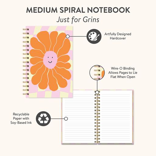 Just for Grins Medium Spiral Notebook