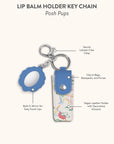 Posh Pups Lip Balm Holder Key Chain