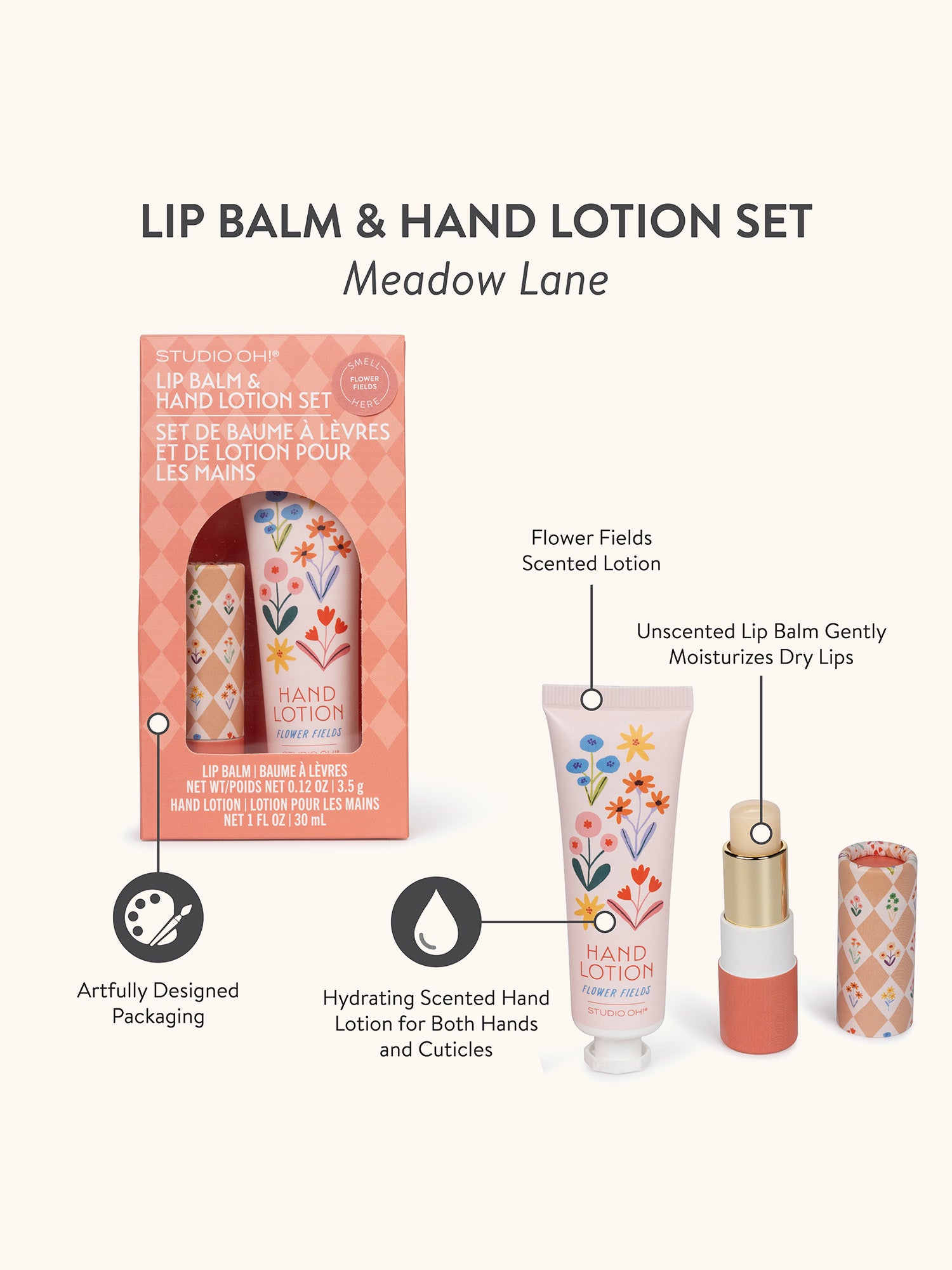 Meadow Lane Lip Balm & Hand Lotion Set – Studio Oh!