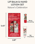 Nature's Celebration Lip Balm & Hand Lotion Set