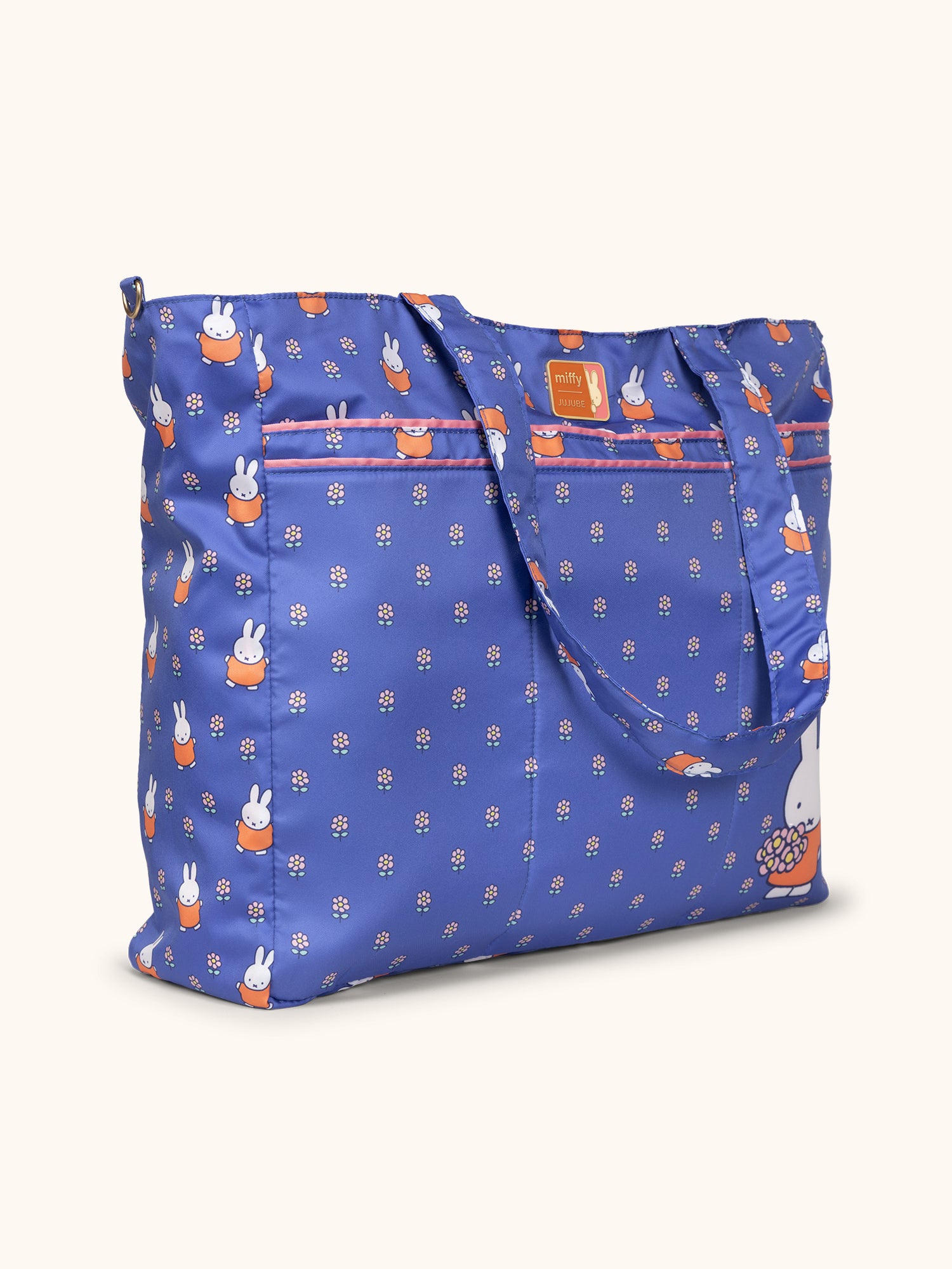 JuJuBe Miffy Flower Fields Super Be Large Tote Bag - Blue &amp; Orange