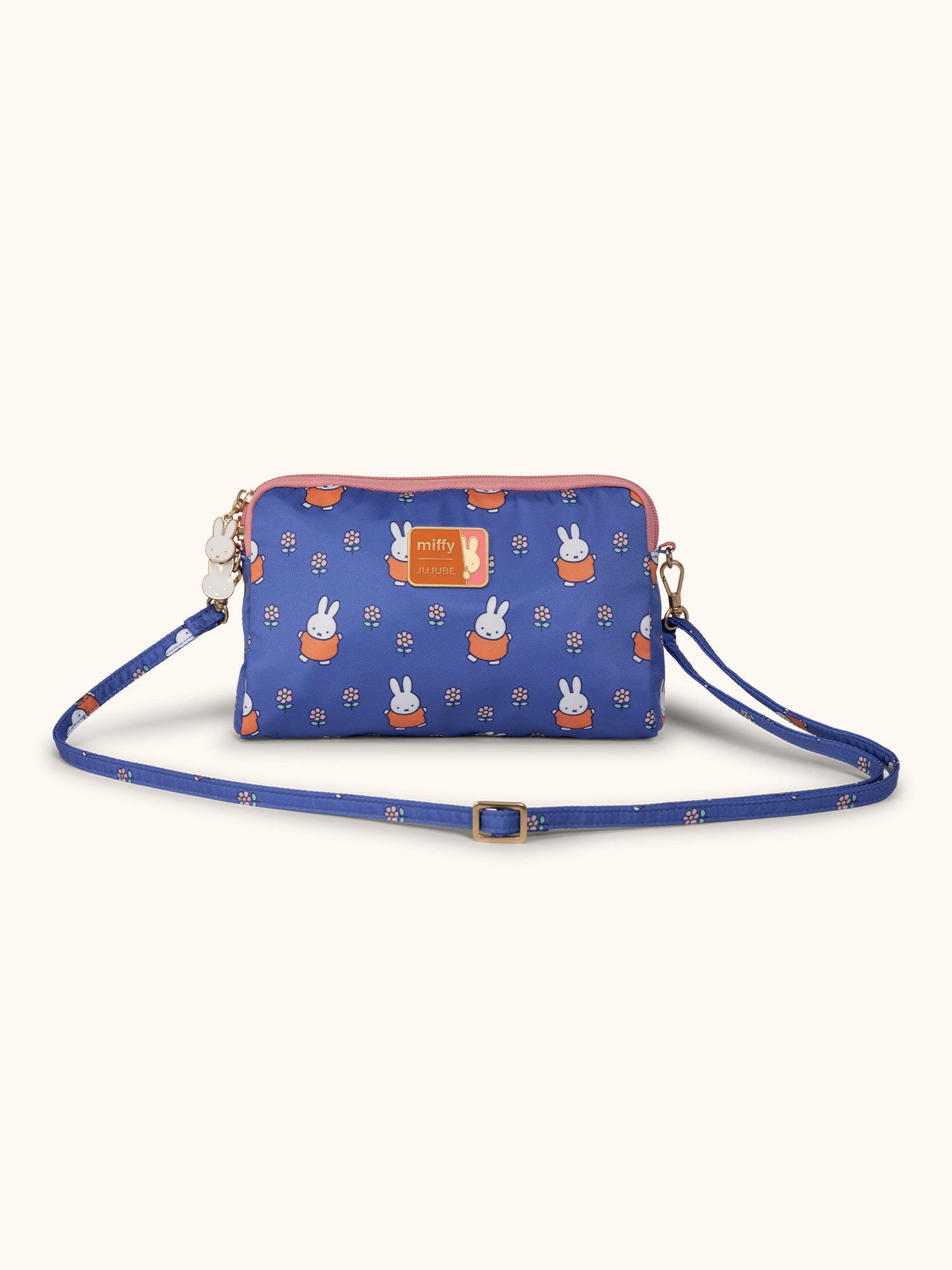 JuJuBe Miffy Flower Fields Be Set 3-Piece Pouch Set - Blue &amp; Orange