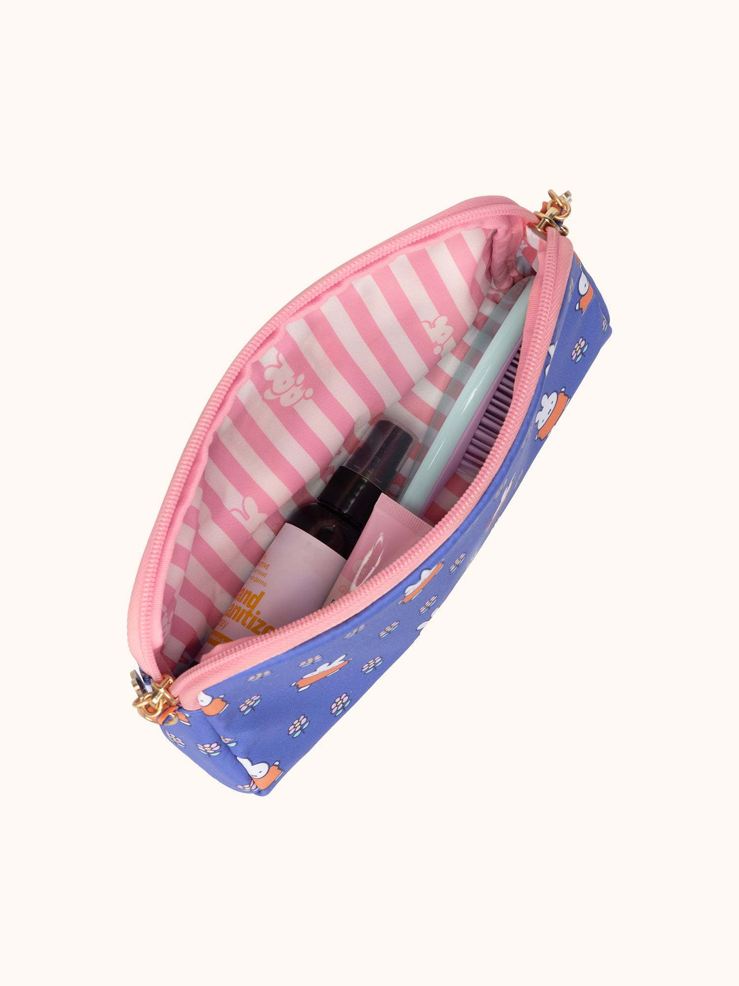JuJuBe Miffy Flower Fields Be Set 3-Piece Pouch Set - Blue &amp; Orange