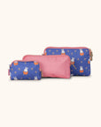 JuJuBe Miffy Flower Fields Be Set 3-Piece Pouch Set - Blue & Orange