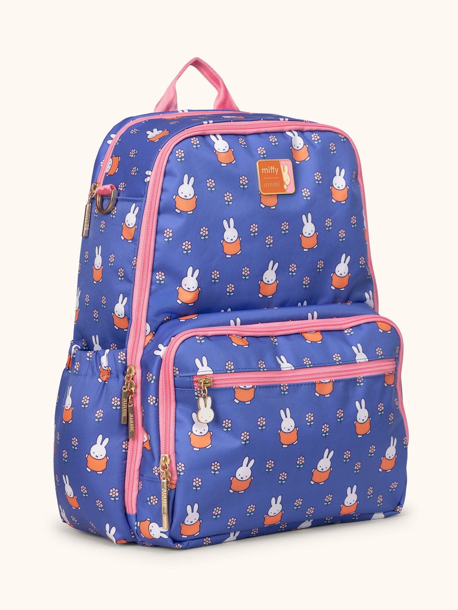 JuJuBe x Studio Oh Miffy Flower Fields Back-to-School Bundle - Zealous Backpack + Hardcover Notebook + Gel Pen Set + Pencil Pouch