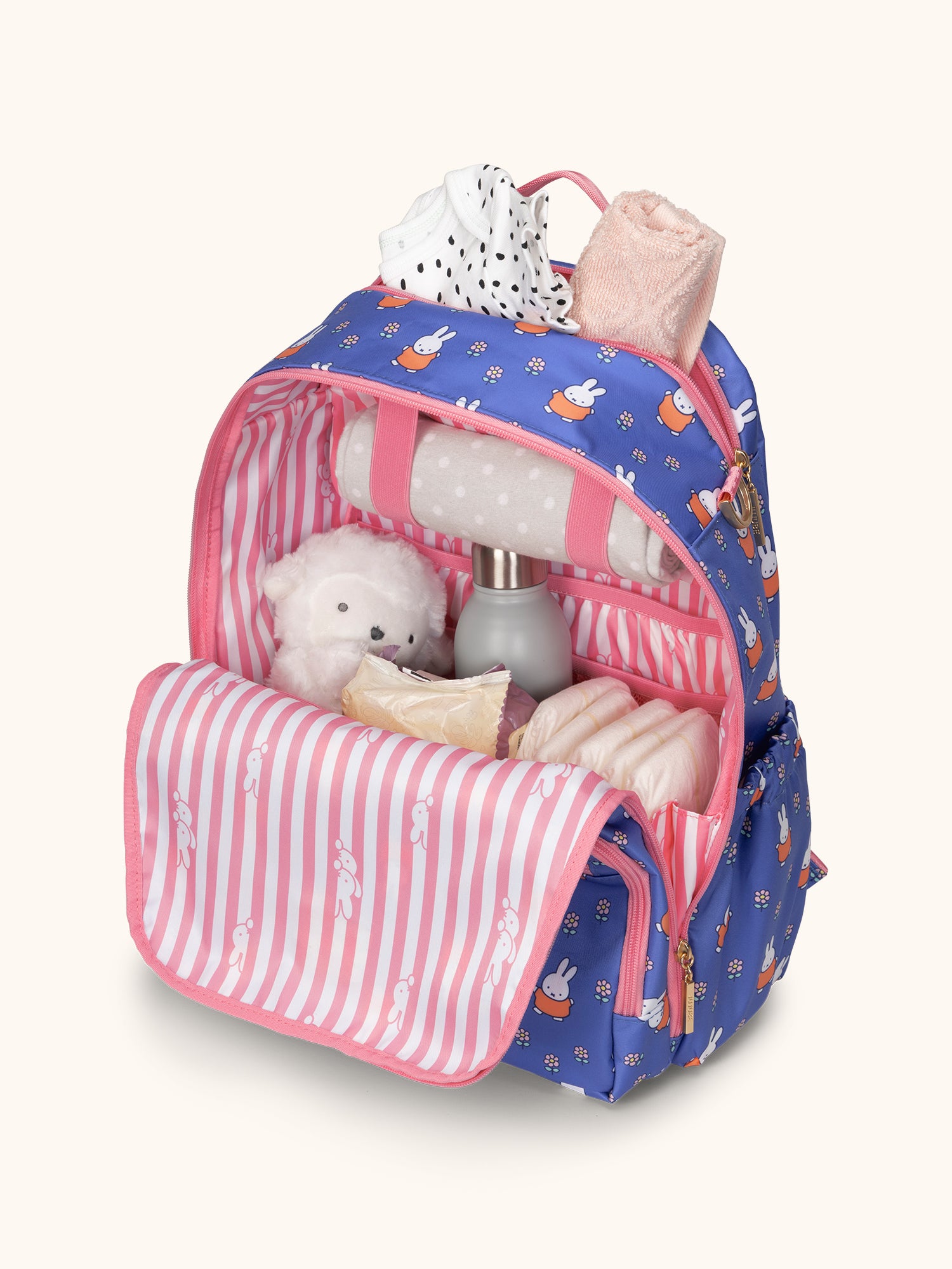 JuJuBe Miffy Flower Fields Zealous Backpack - Blue &amp; Orange