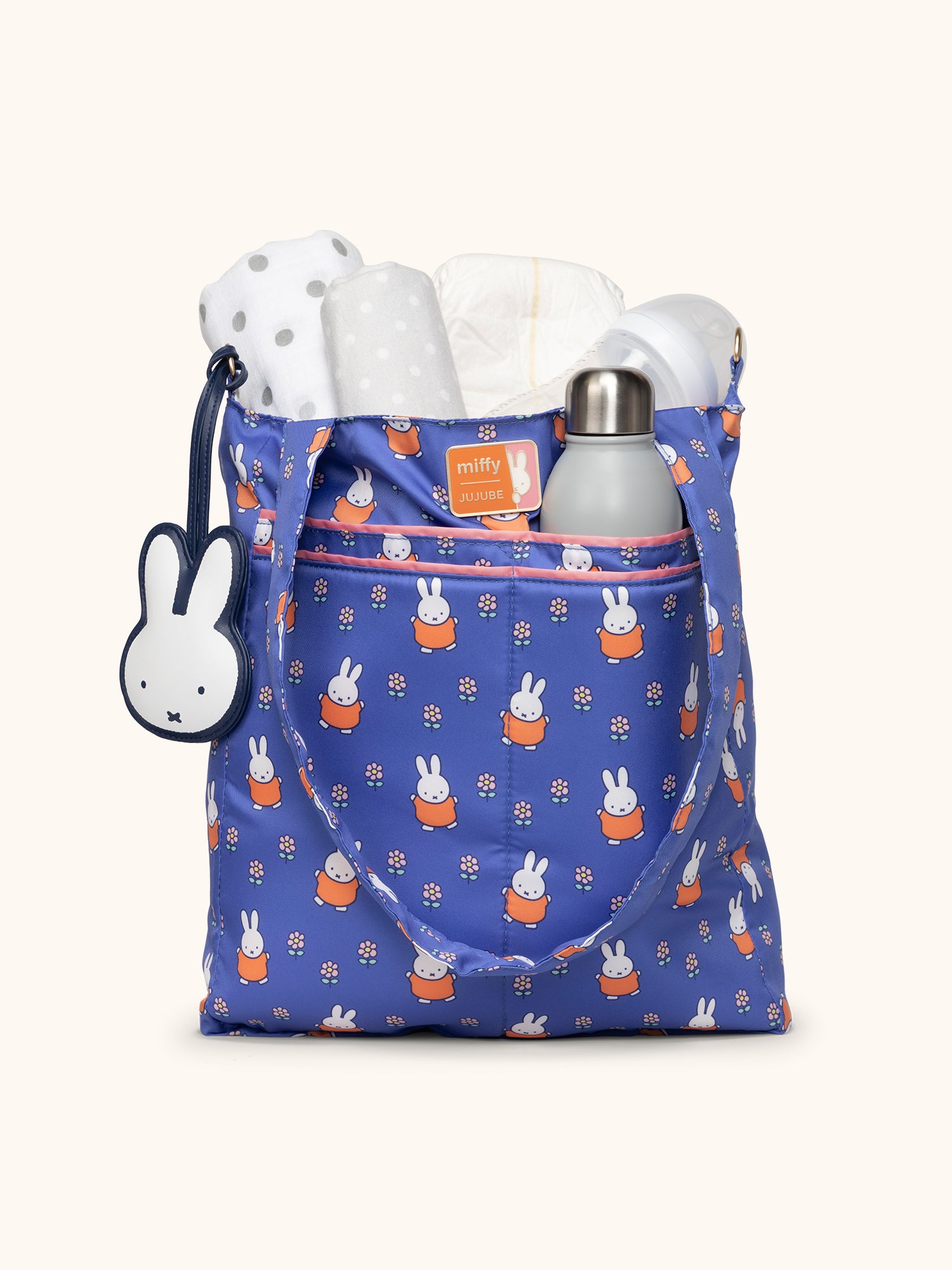 JuJuBe Miffy Flower Fields Be Light Tote Bag - Blue &amp; Orange