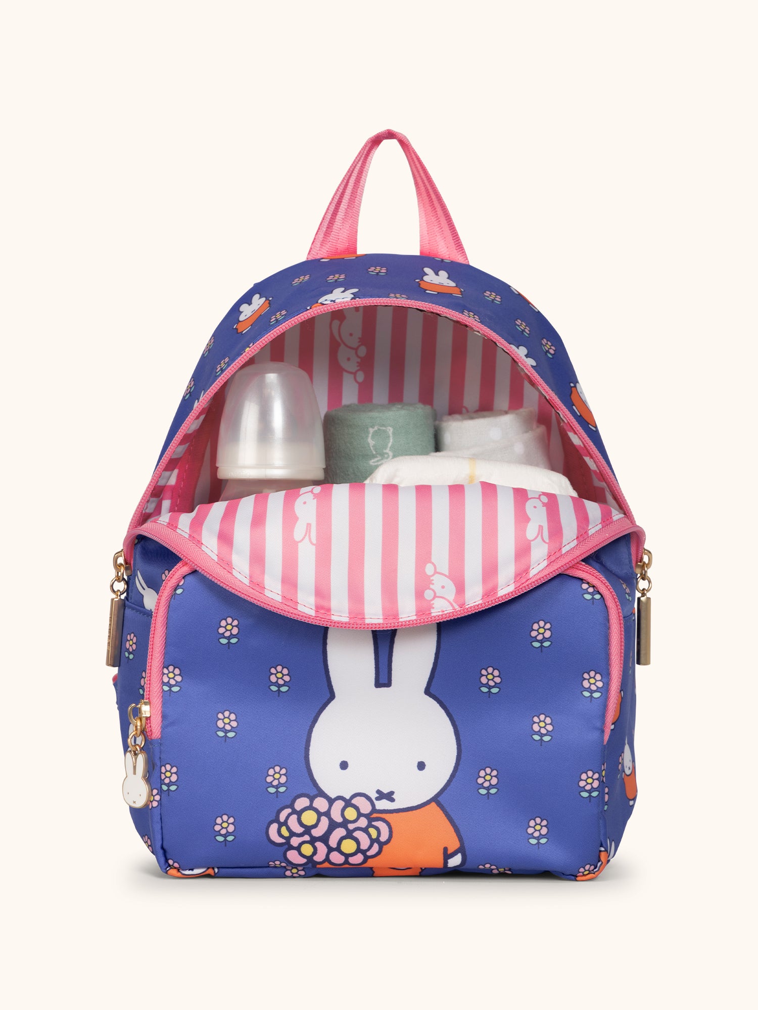 JuJuBe Miffy Flower Fields Everyday Mini Backpack - Blue &amp; Orange