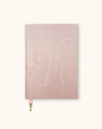 Sweetheart Pink Bow Olivia Velvet A5 Journal
