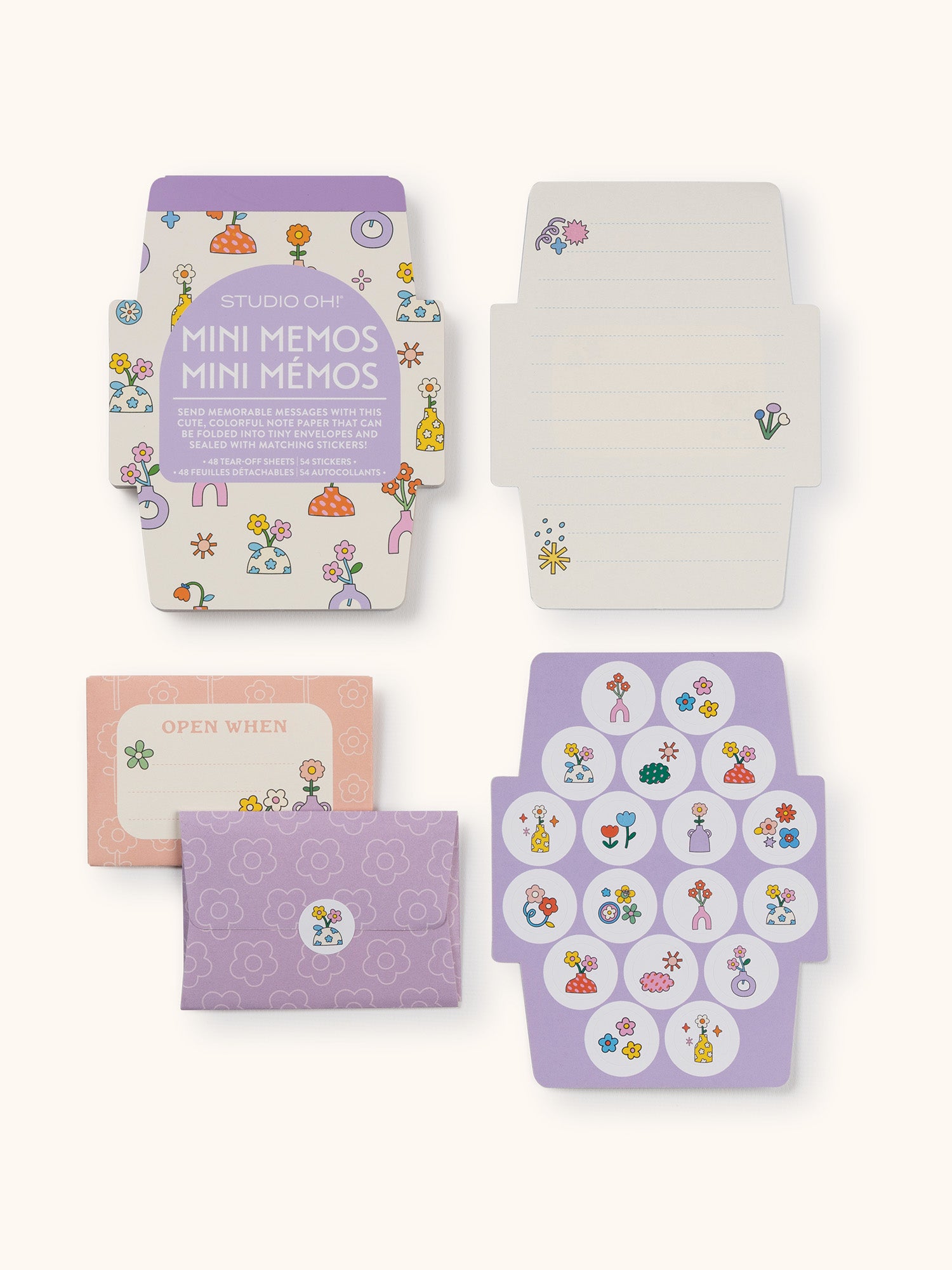 Pretty Posies Mini Memos with Stickers – Studio Oh!