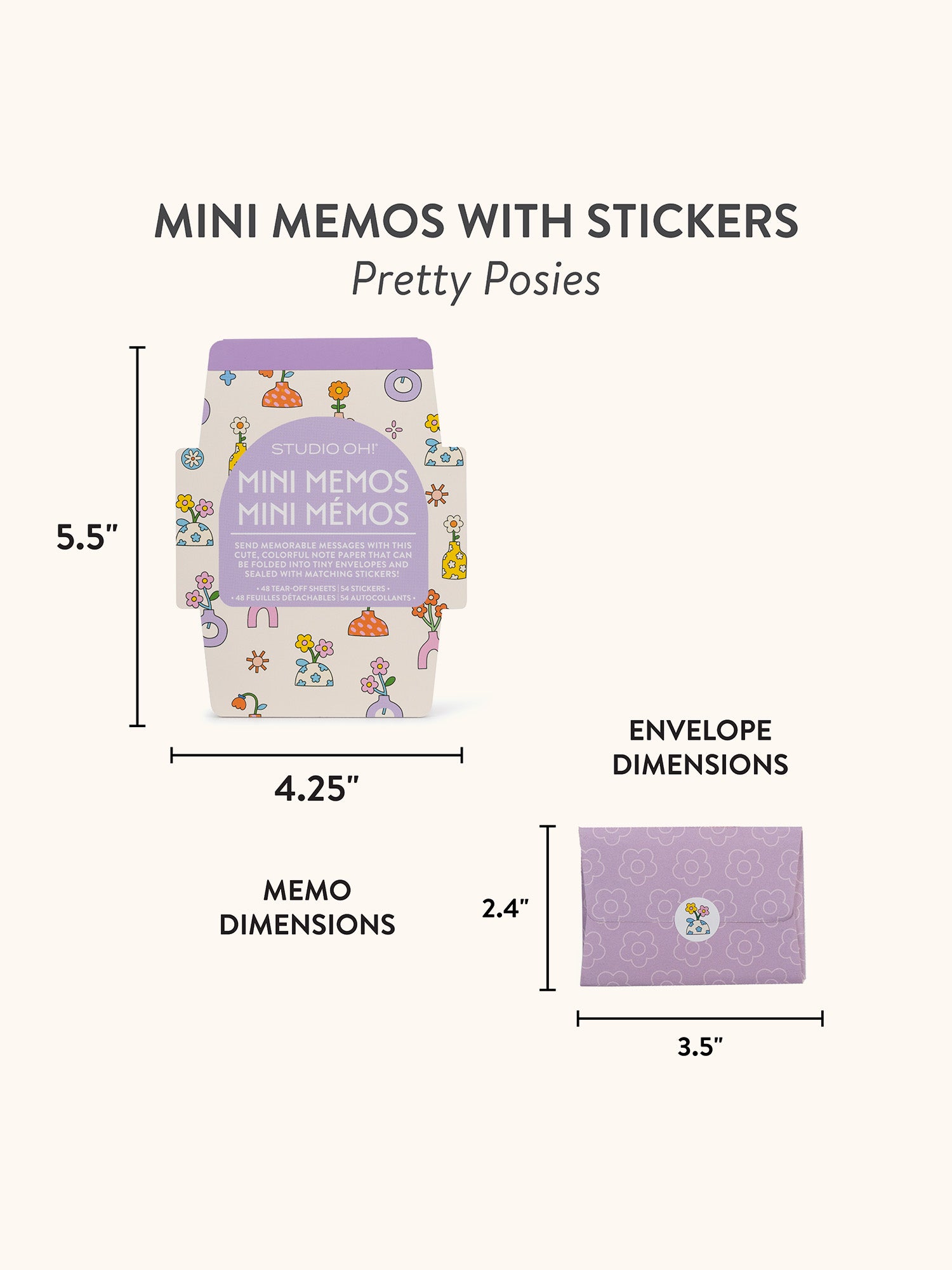 Pretty Posies Mini Memos with Stickers – Studio Oh!