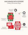 Cheery Christmas Dogs Mini Memos with Stickers