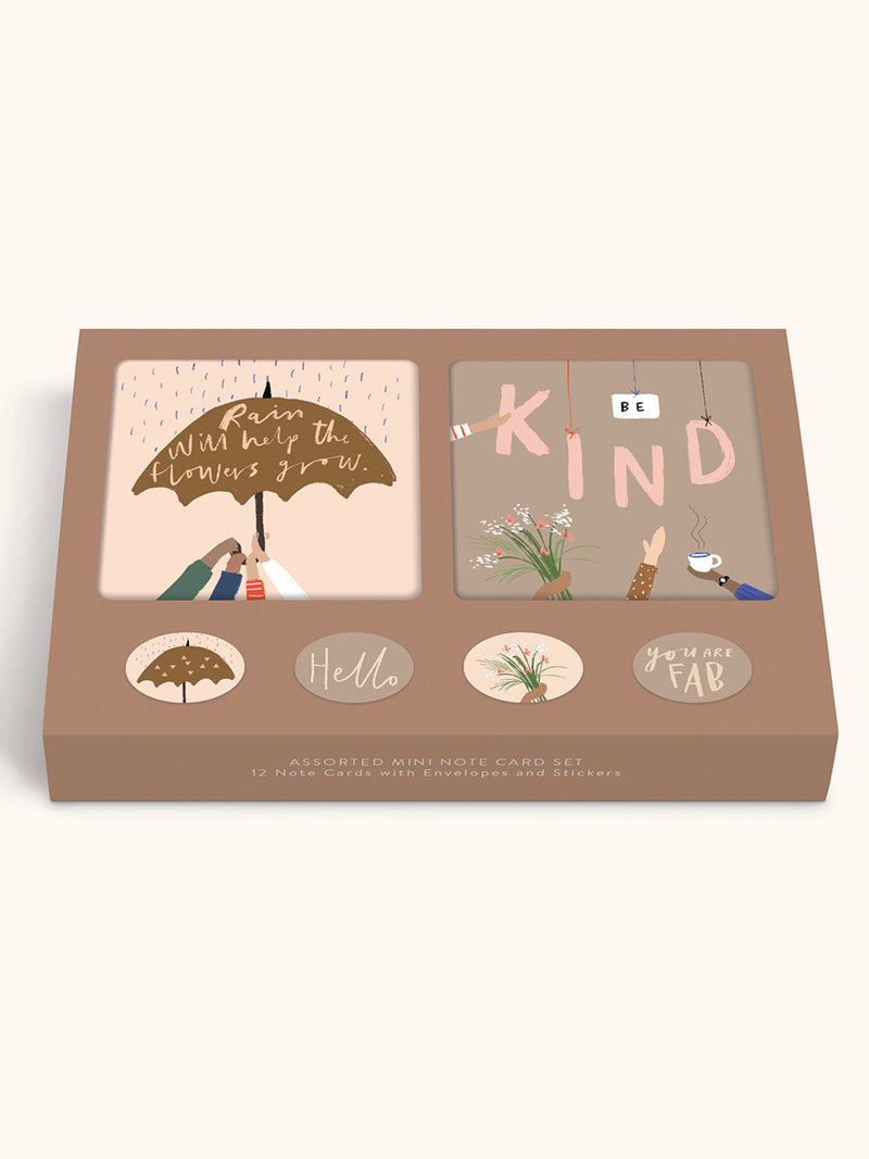 Be Kind Mini Note Card Set with Stickers