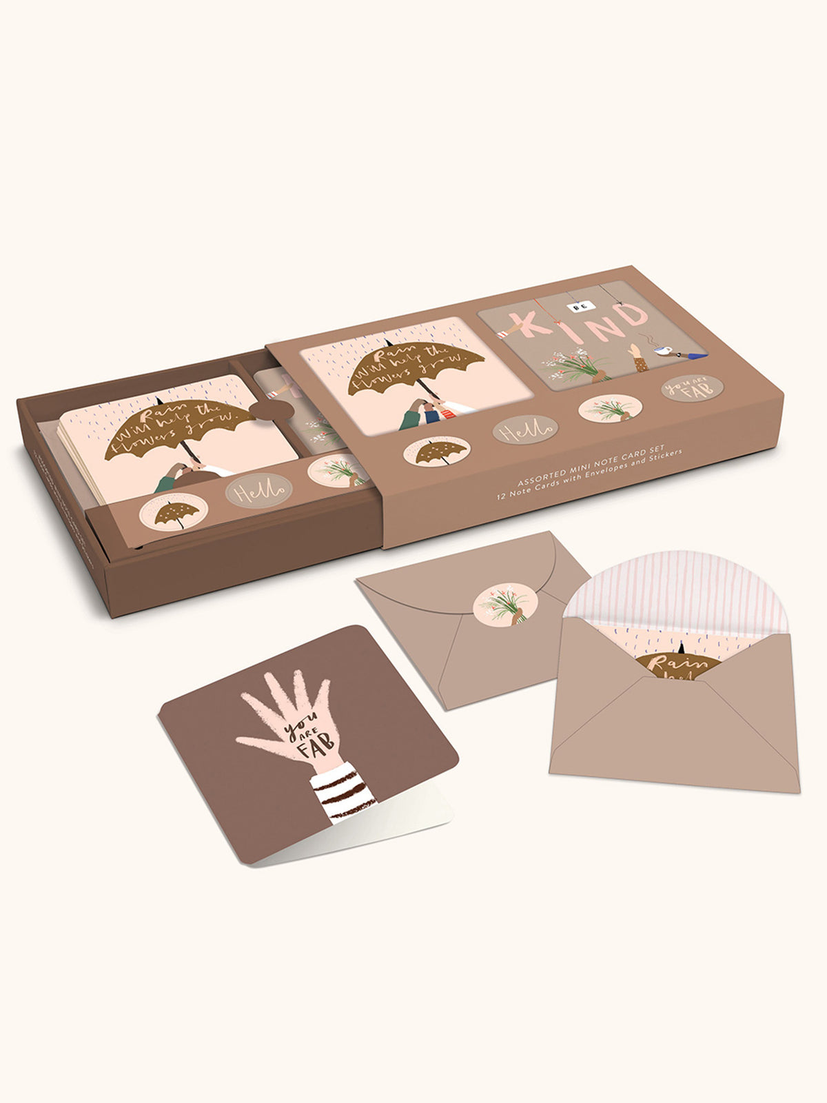 Be Kind Mini Note Card Set with Stickers – Studio Oh!