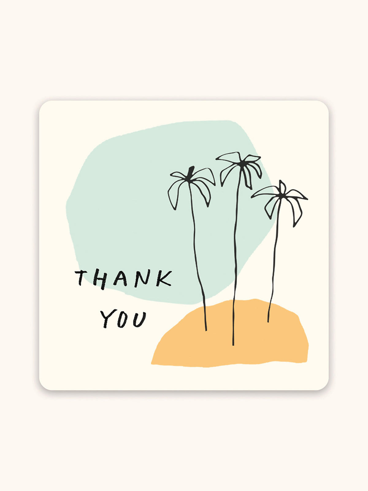 Dotted Palms Mini Note Card Set with Stickers